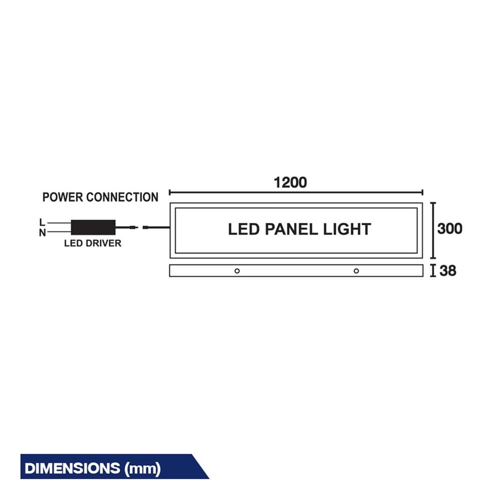 โคมติดลอย LED BEC PANEL PILOT 40 วัตต์ 30X120 ซม. DAYLIGHT