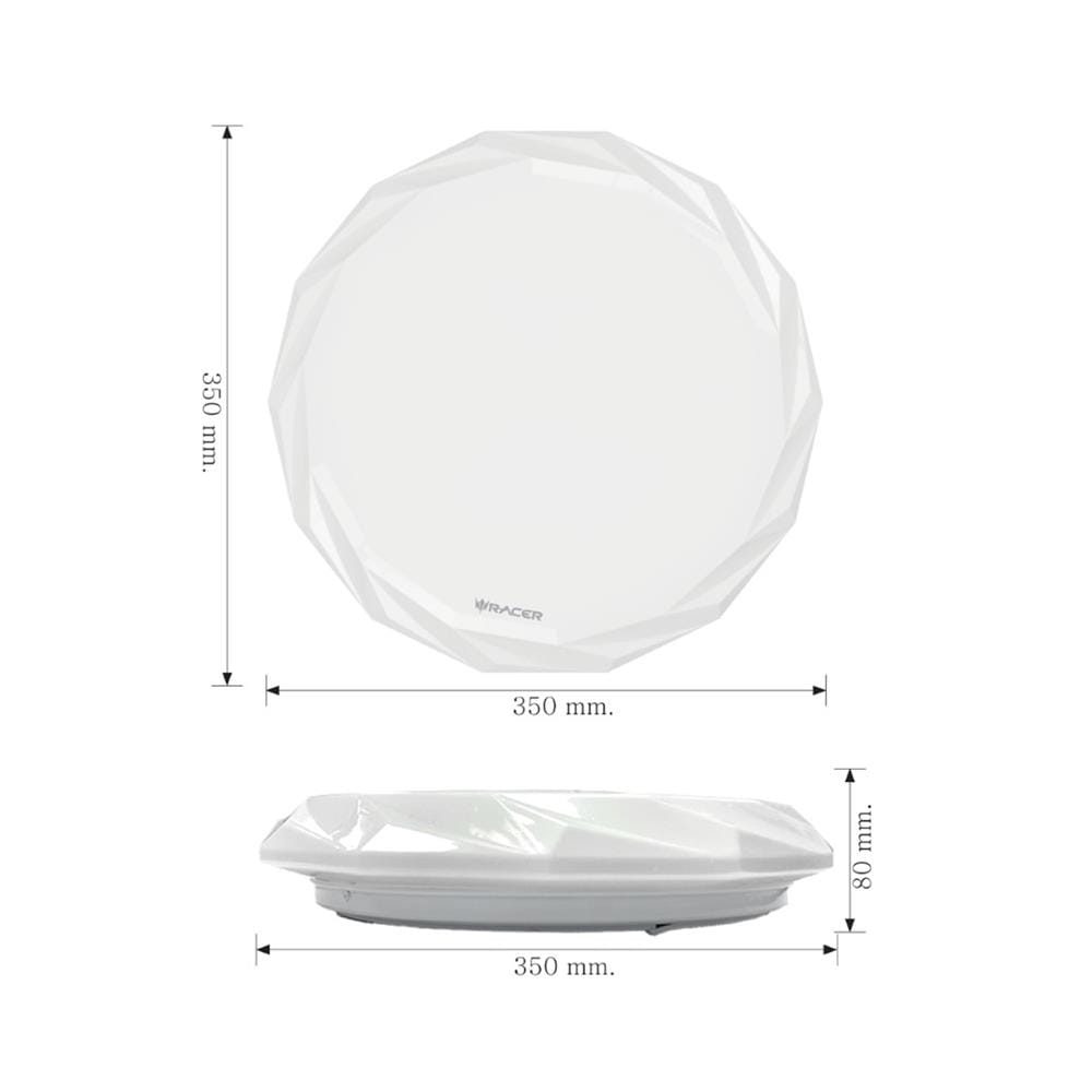 ไฟเพดาน LED RACER POP BRIGHT PBT01 14 นิ้ว 24 วัตต์ DAYLIGHT/COOL WHITE/WARM WHITE สีขาว