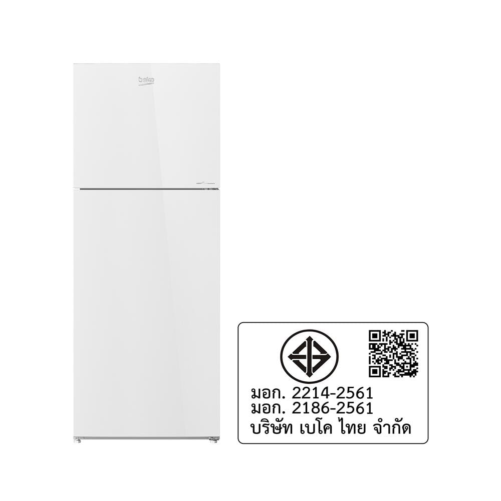 ตู้เย็น 2 ประตู BEKO RDNT371I40VHFSGW 12 คิว กระจกขาว อินเวอร์เตอร์