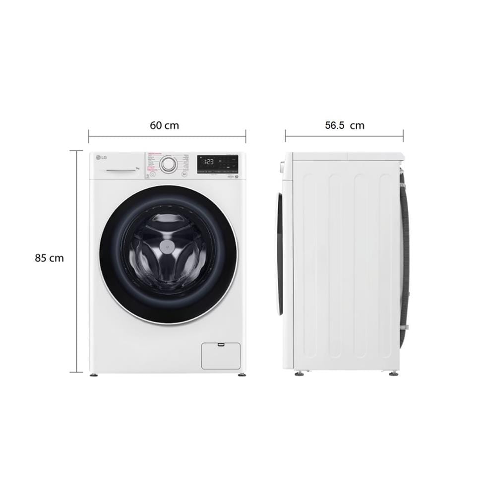 เครื่องซักผ้าฝาหน้า LG FV1410S5WG1 10 กก. 1400RPM อินเวอร์เตอร์ สีขาว