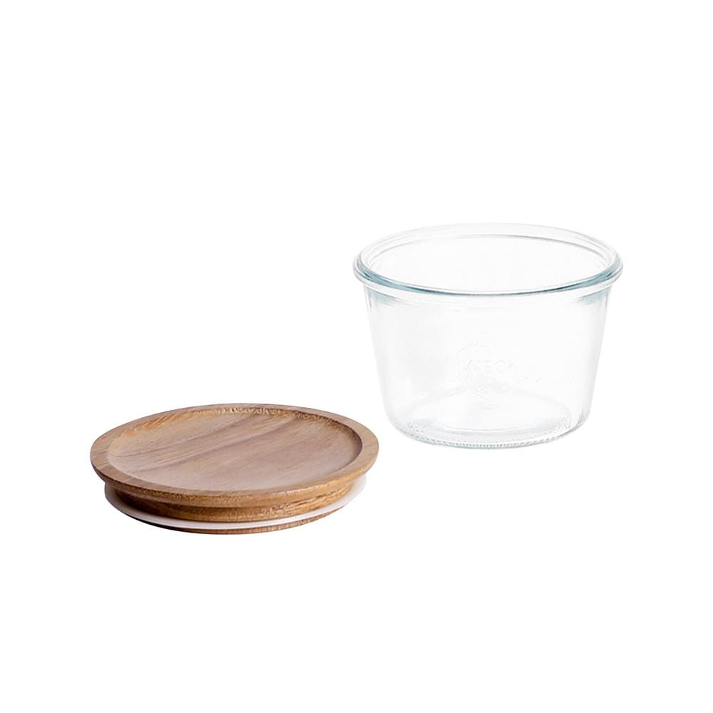 ขวดโหลแก้วฝาดึงไม้ WECK MOLD 0.37 ลิตร