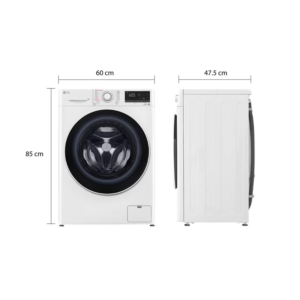 เครื่องซักผ้าฝาหน้า LG FV1209S5WG 9 กก. อินเวอร์เตอร์ สีขาว