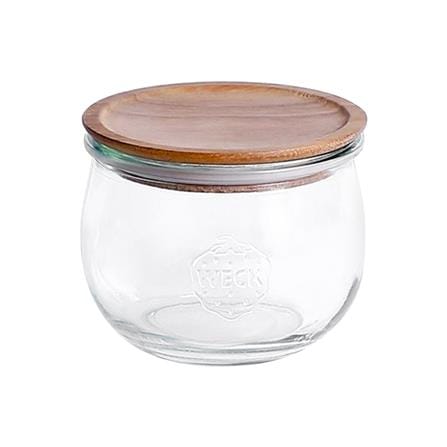 ขวดโหลแก้วฝาดึงไม้ WECK TULIP 0.58 ลิตร_0