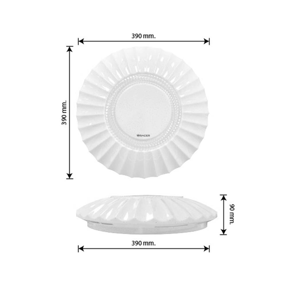 ไฟเพดาน LED RACER POP BRIGHT PBT04 15 นิ้ว 36 วัตต์ DAYLIGHT/COOL WHITE/WARM WHITE สีขาว