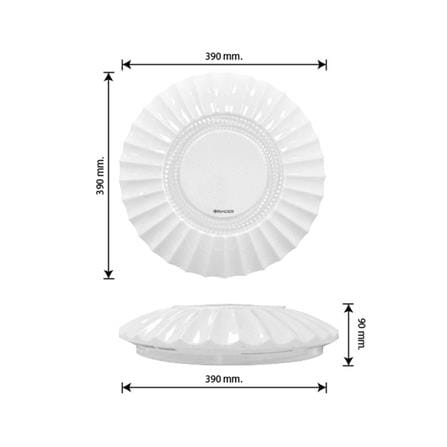 ไฟเพดาน LED RACER POP BRIGHT PBT04 15 นิ้ว 36 วัตต์ DAYLIGHT/COOL WHITE/WARM WHITE สีขาว_5