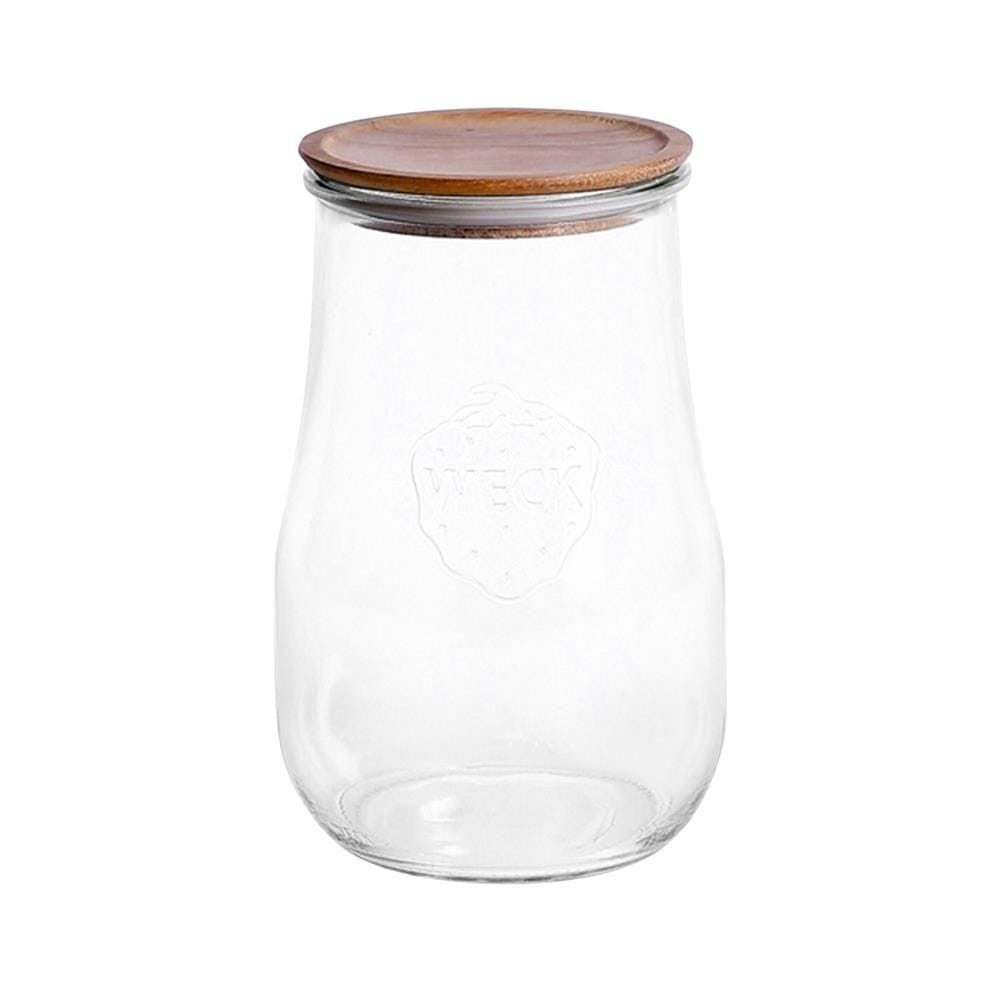 ขวดโหลแก้วฝาดึงไม้ WECK TULIP 1.75 ลิตร