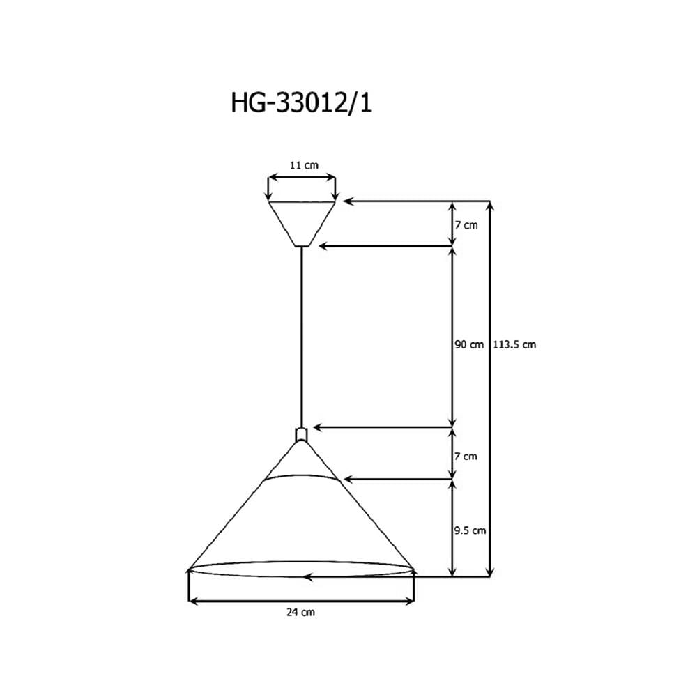 ไฟช่อ CARINI HG-33012/1WH สีขาว 1 หัว