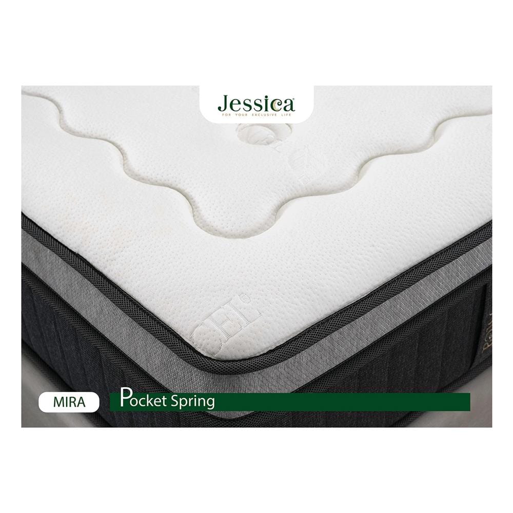 ที่นอนพ็อกเก็ตสปริง 5 ฟุต JESSICA รุ่น MIRA พร้อมชุดเครื่องนอน 11 ชิ้น