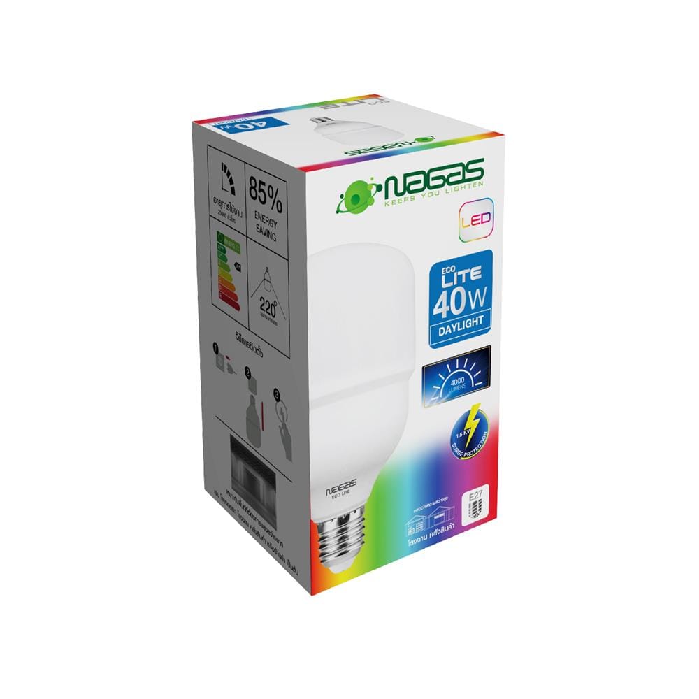 หลอด LED NAGAS ECO LITE 40 วัตต์ DAYLIGHT E27