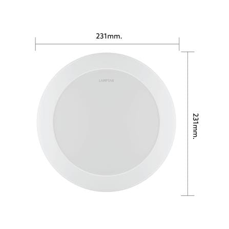 ดาวน์ไลท์ LED LAMPTAN CLICK&GO 9 นิ้ว 18 วัตต์ WARM WHITE สีขาว_8