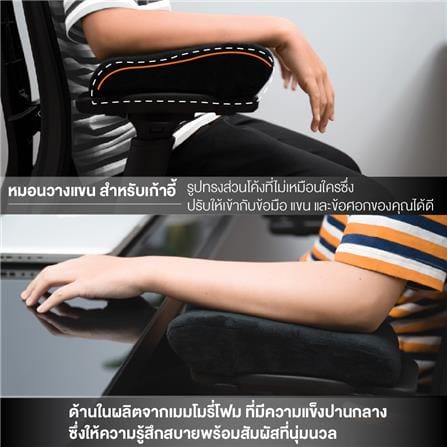 ที่วางแขนสำหรับเก้าอี้ ERGOTREND สีดำ_1