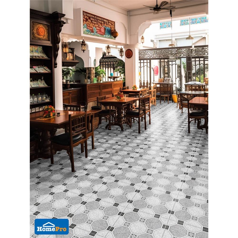 กระเบื้องพื้น 16x16 นิ้ว TARA วาร์ดี้ เทา PM 0.96M2