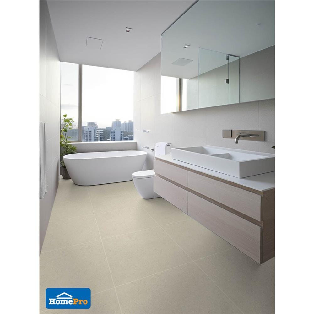 กระเบื้องพื้นพอร์ซเลน 60x60 ซม. TARA ริชชี่ ไวท์ A 1.44M2