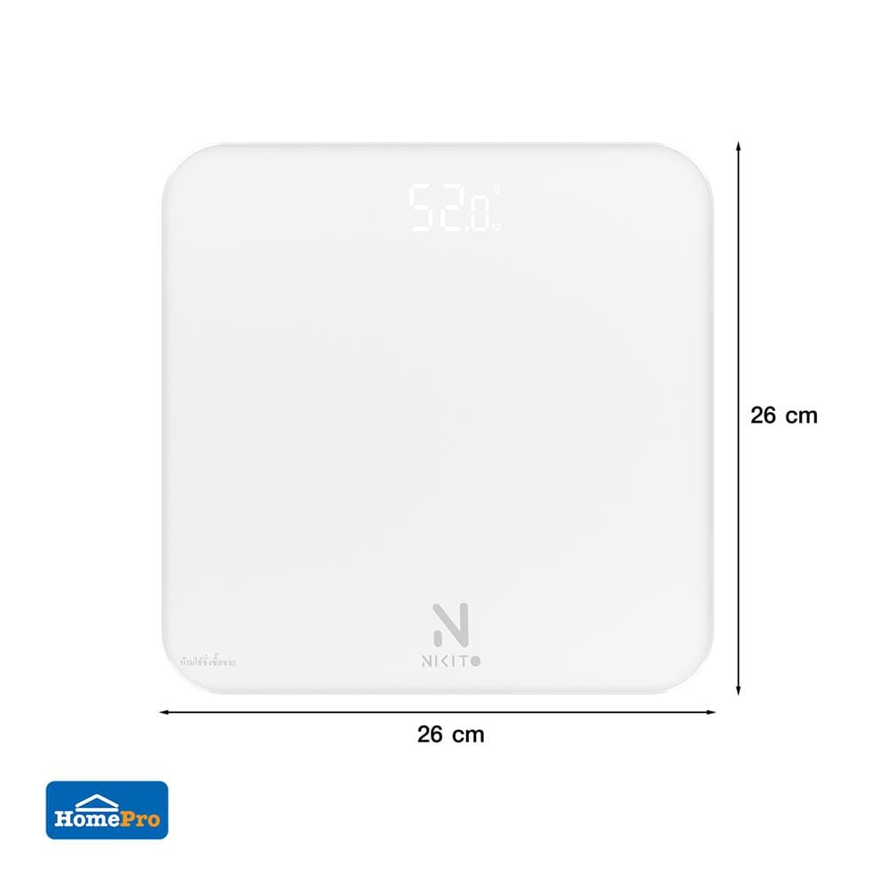 เครื่องชั่งน้ำหนักวัดมวลกาย NIKITO BG260RB สีขาว
