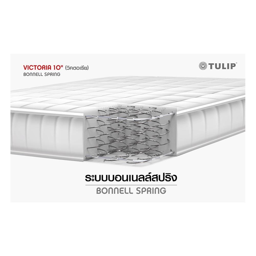 ที่นอนสปริง 6 ฟุต TULIP รุ่น VICTORIA พร้อมชุดเครื่องนอน 11 ชิ้น