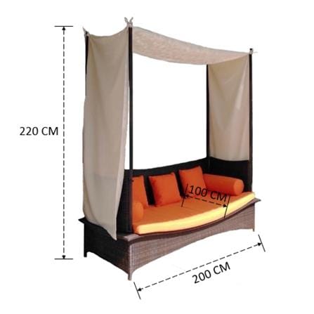 เตียงพักผ่อน IVY DB005 DREAM DAYBED สีน้ำตาล_3