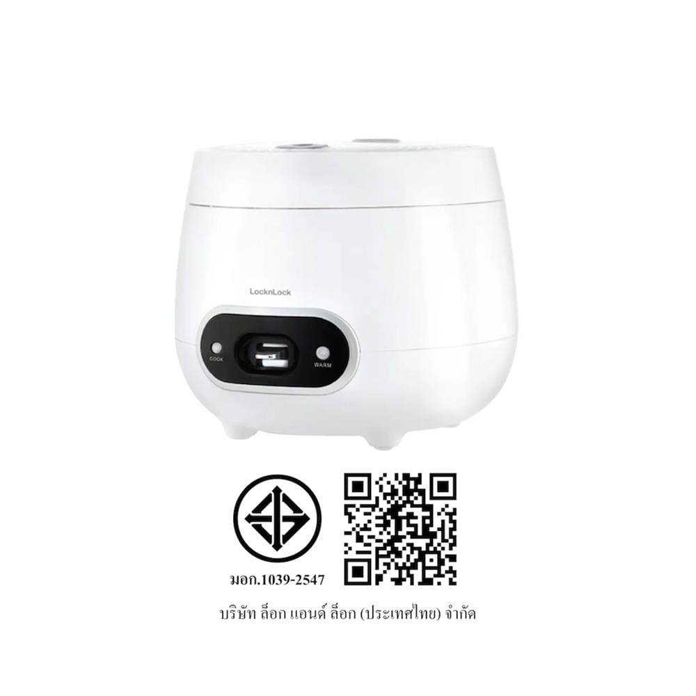 หม้อหุงข้าว MANUAL LOCKNLOCK EJR426WHT 0.8 ลิตร สีขาว