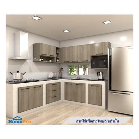 ตู้แขวนเดี่ยว มือจับดำ WPC PARAZZO ENZO 40X80 ซม. เอ็มไพร์โอ๊ก (เปิดขวา)_2