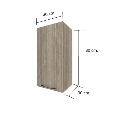 ตู้แขวนเดี่ยว มือจับดำ WPC PARAZZO ENZO 40X80 ซม. เอ็มไพร์โอ๊ก (เปิดขวา)_3