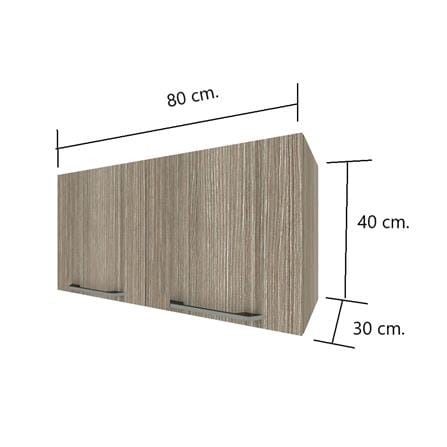 ตู้แขวนคู่ มือจับดำ WPC PARAZZO ENZO 40X80 ซม. เอ็มไพร์โอ๊ก_3