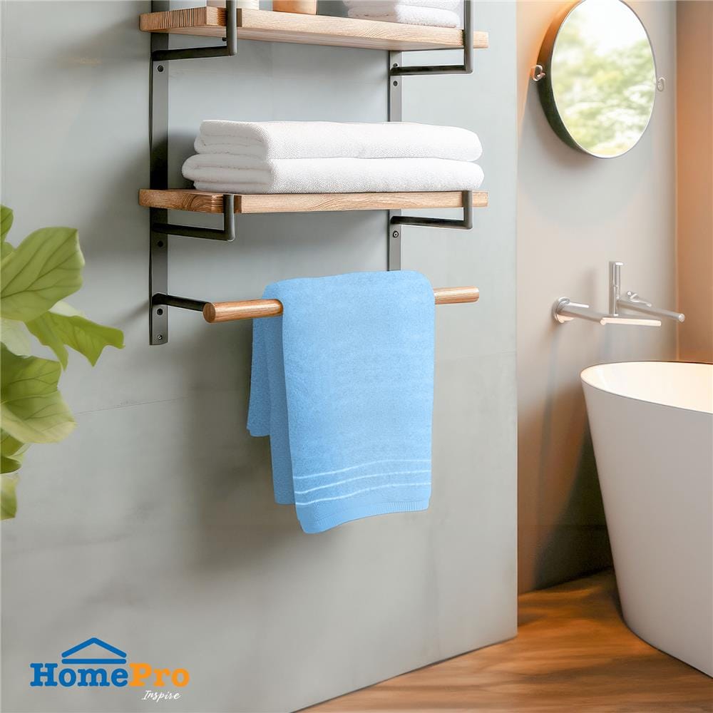 ผ้าขนหนู ME LIVING SELINA 27X54 นิ้ว สีฟ้า