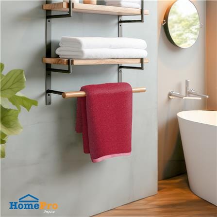 ผ้าขนหนู ME LIVING STRIPE 27X54 นิ้ว สีแดง_4
