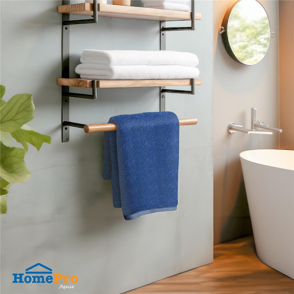 ผ้าขนหนู ME LIVING STRIPE 27X54 นิ้ว สีน้ำเงิน
