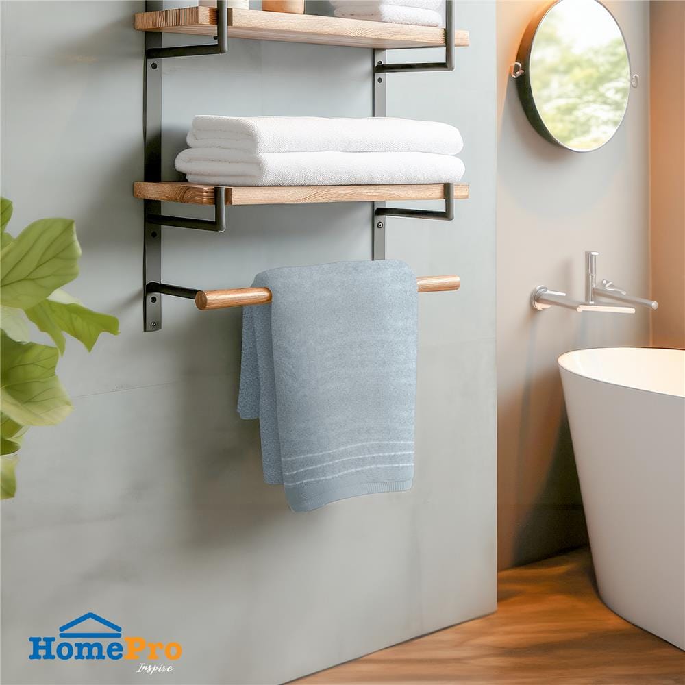 ผ้าขนหนู ME LIVING SELINA 27X54 นิ้ว สีเทา