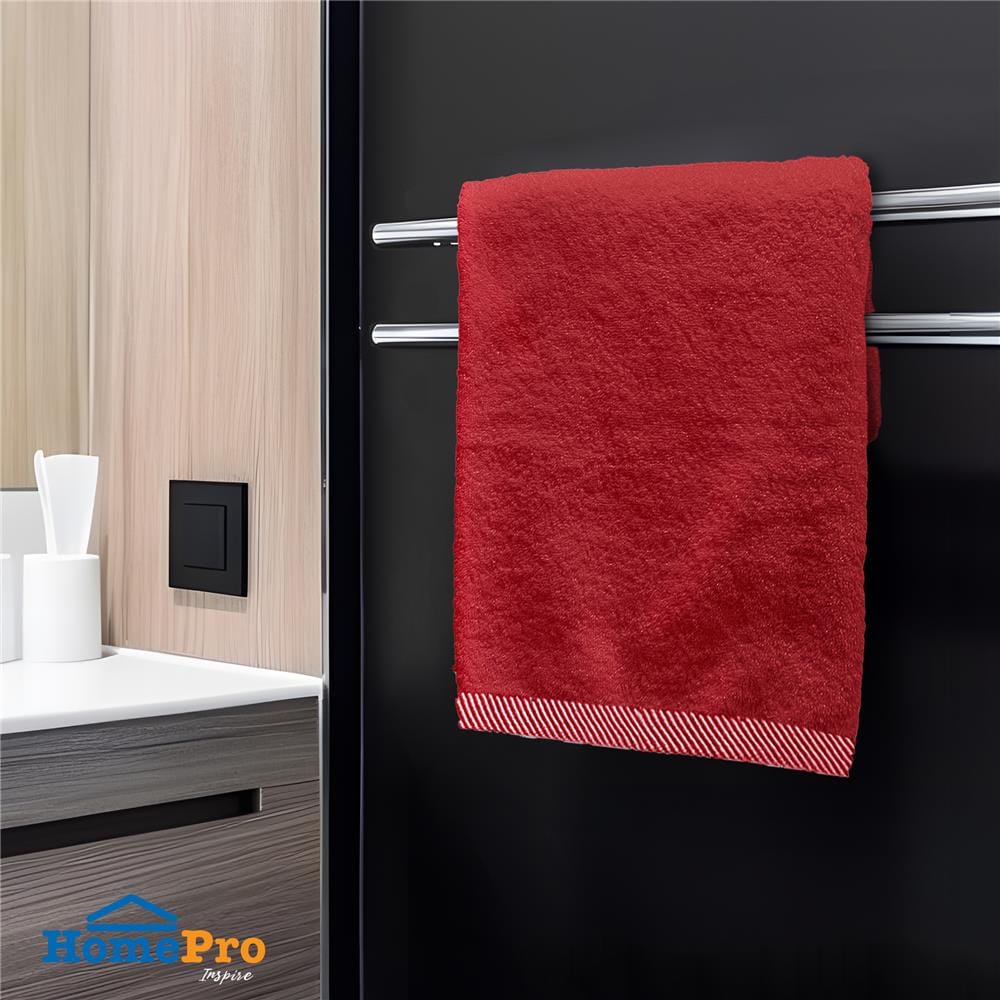 ผ้าขนหนู ME LIVING STRIPE 16X32 นิ้ว RED