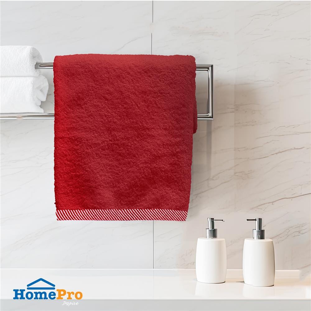 ผ้าขนหนู ME LIVING STRIPE 30X60 นิ้ว RED