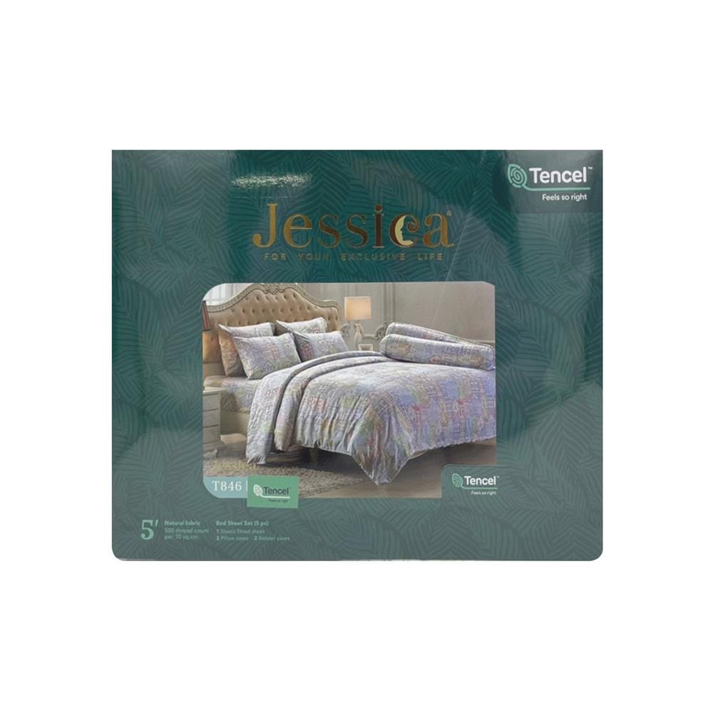 ชุดผ้าปูที่นอน 5 ฟุต 5 ชิ้น JESSICA TENCEL 20165-T846