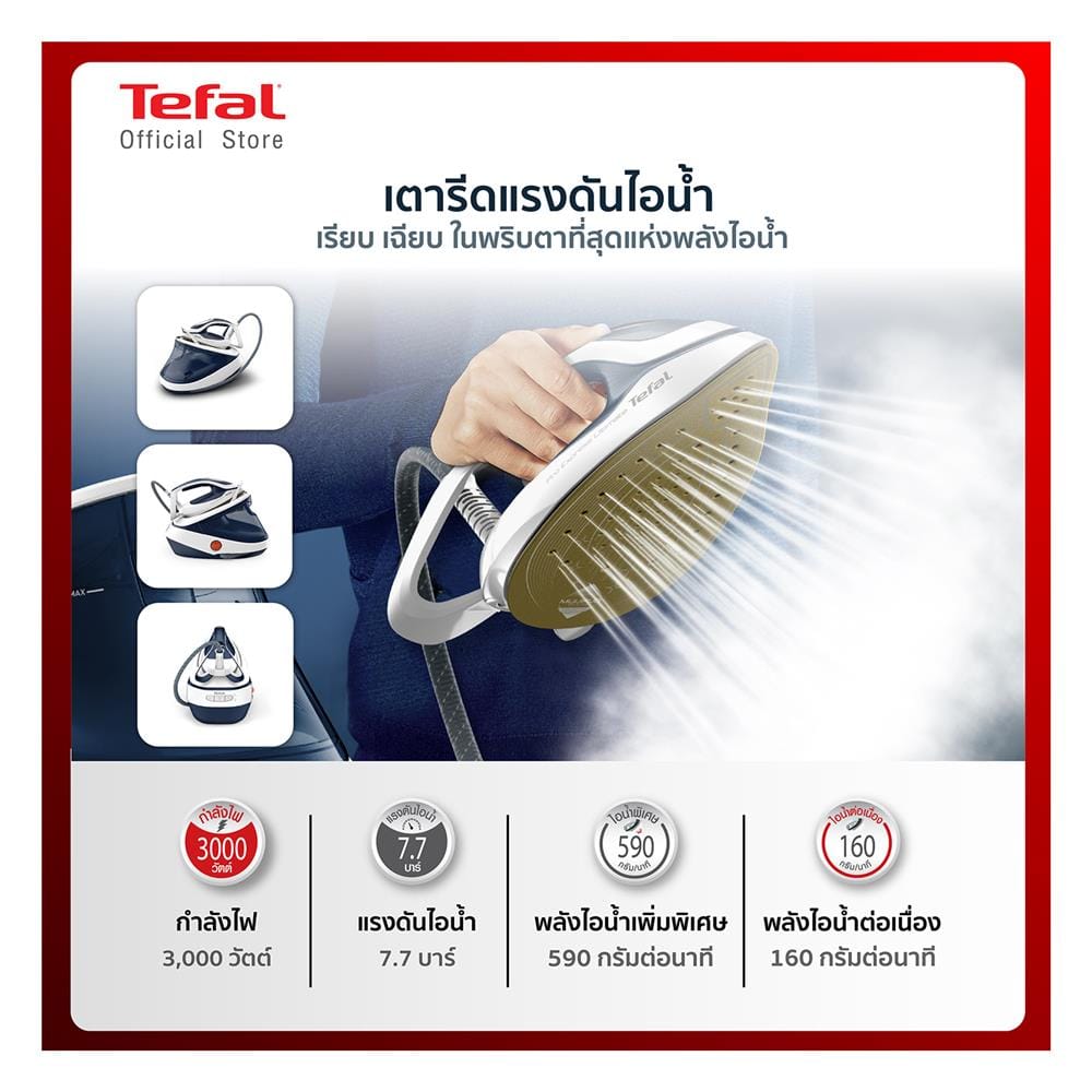 เตารีดแรงดันไอน้ำ TEFAL GV9712E0 1.2 ลิตร