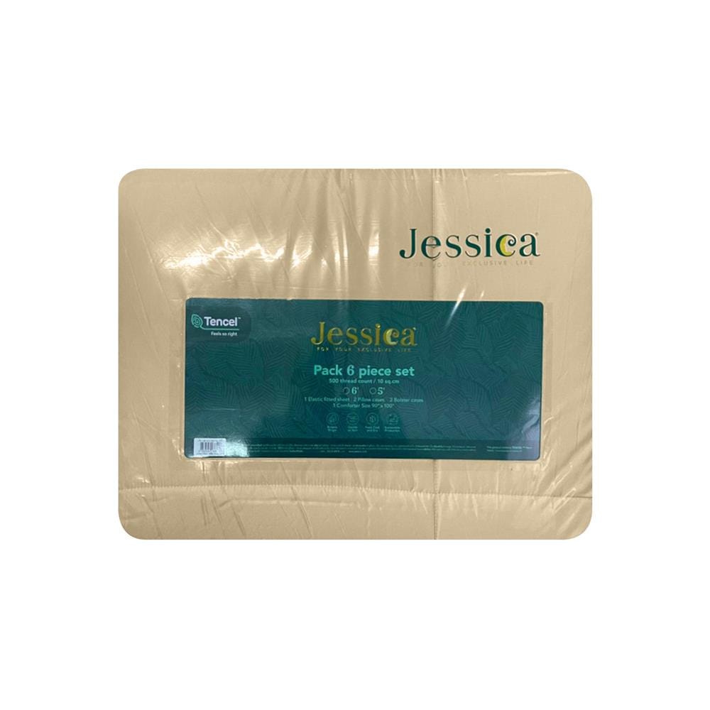 ชุดผ้าปูที่นอน 6 ฟุต 6 ชิ้น JESSICA T-SOLID 22059-TP004