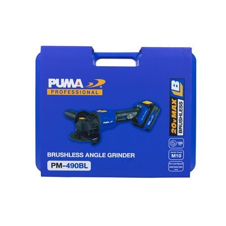 เครื่องเจียรไร้สาย 4 นิ้ว (พร้อมแบตเตอรี่) PUMA PM-490BL 20 โวลต์_6