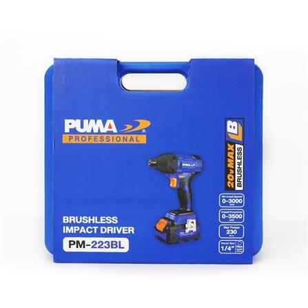ไขควงกระแทกไร้สาย (พร้อมแบตเตอรี่ 2 ก้อน) PUMA PM-223BL 20 โวลต์_6
