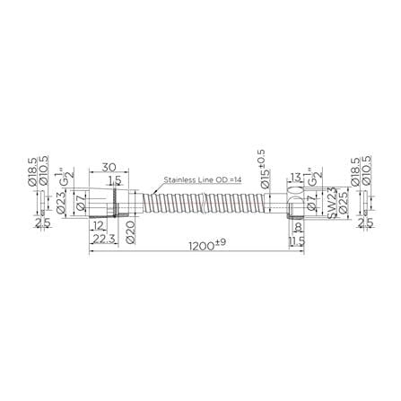 สายฝักบัวสเตนเลส KARAT FAUCET KA-04-307-63 120 ซม._2