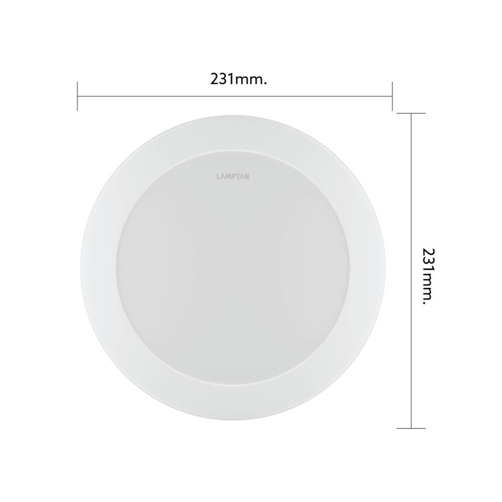 ดาวน์ไลท์ LED LAMPTAN CLICK&GO 9 นิ้ว 18 วัตต์ DAYLIGHT สีขาว