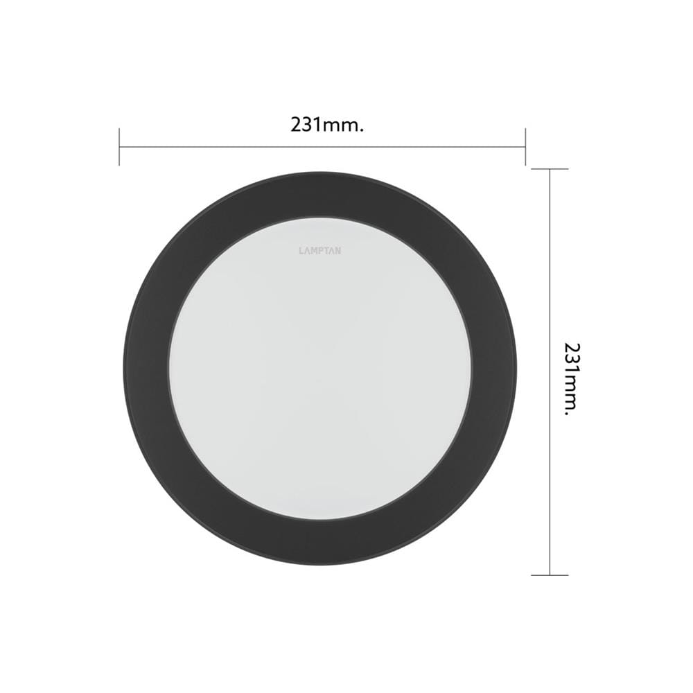 ดาวน์ไลท์ LED LAMPTAN CLICK&GO 9 นิ้ว 18 วัตต์ DAYLIGHT สีดำ