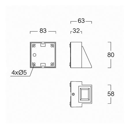 ไฟผนังภายนอก LED L&E 65-A0480 3 วัตต์ WARM WHITE สีดำ_6