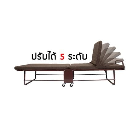 เตียงพับพร้อม TOPPER THAIBULL OLT235-75S BR 75X190X35 ซม._2