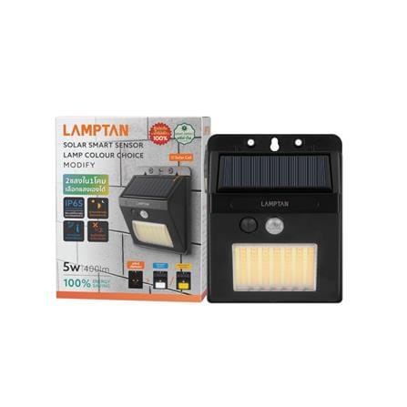 ไฟผนังภายนอก SOLAR LAMPTAN MODIFY 5 วัตต์ DAYLIGHT/WARM WHITE สีดำ_3