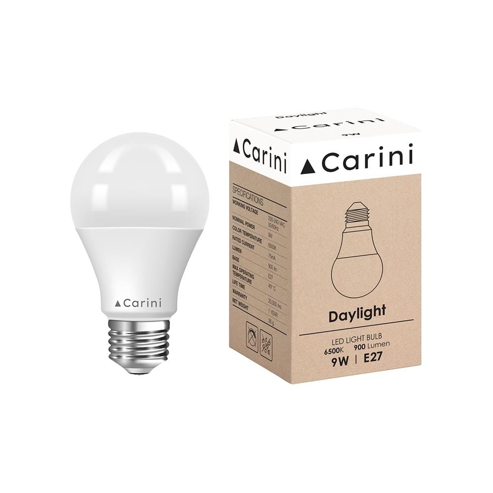 หลอด LED CARINI A60 ECOLIFE 9 วัตต์ DAYLIGHT E27