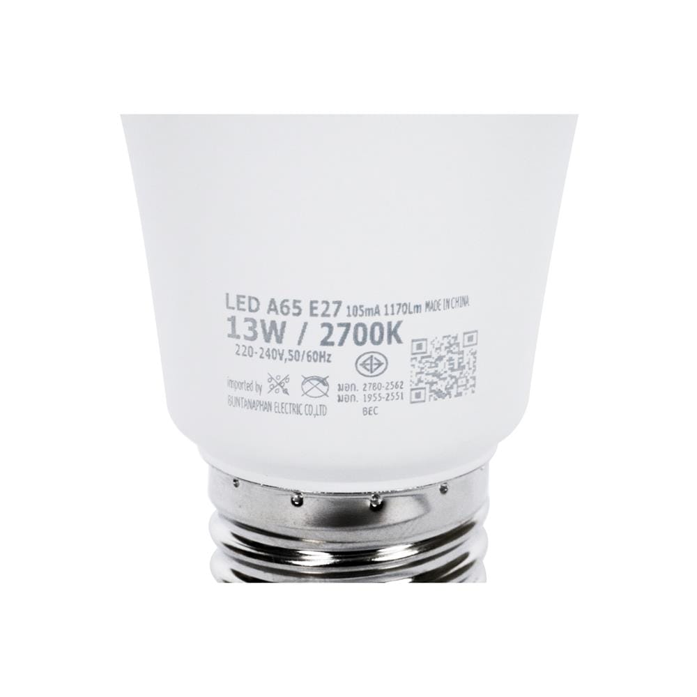 หลอด LED CARINI A65 ECOLIFE 13 วัตต์ WARM WHITE E27