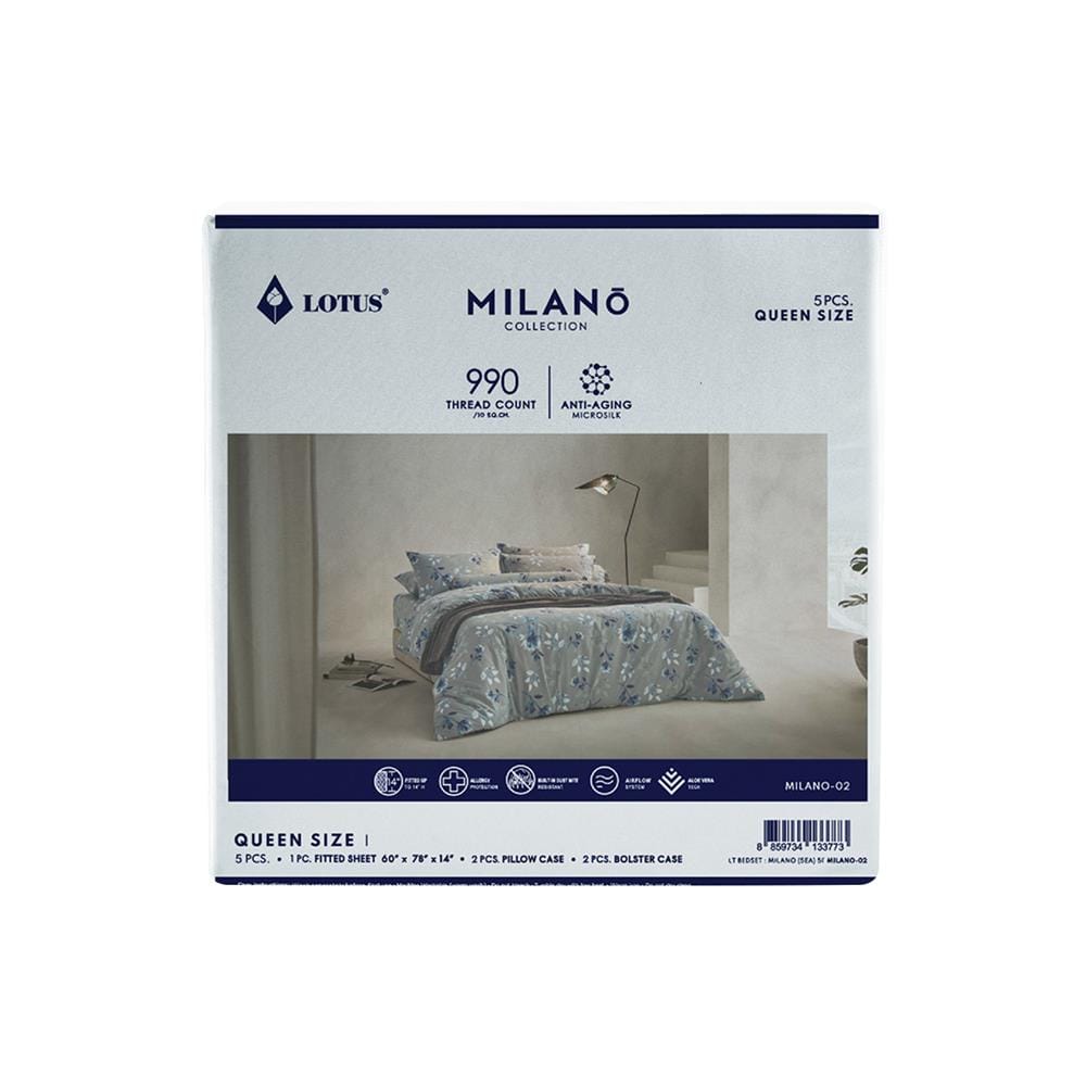 ชุดผ้าปูที่นอน 5 ฟุต 5 ชิ้น LOTUS MILANO 02