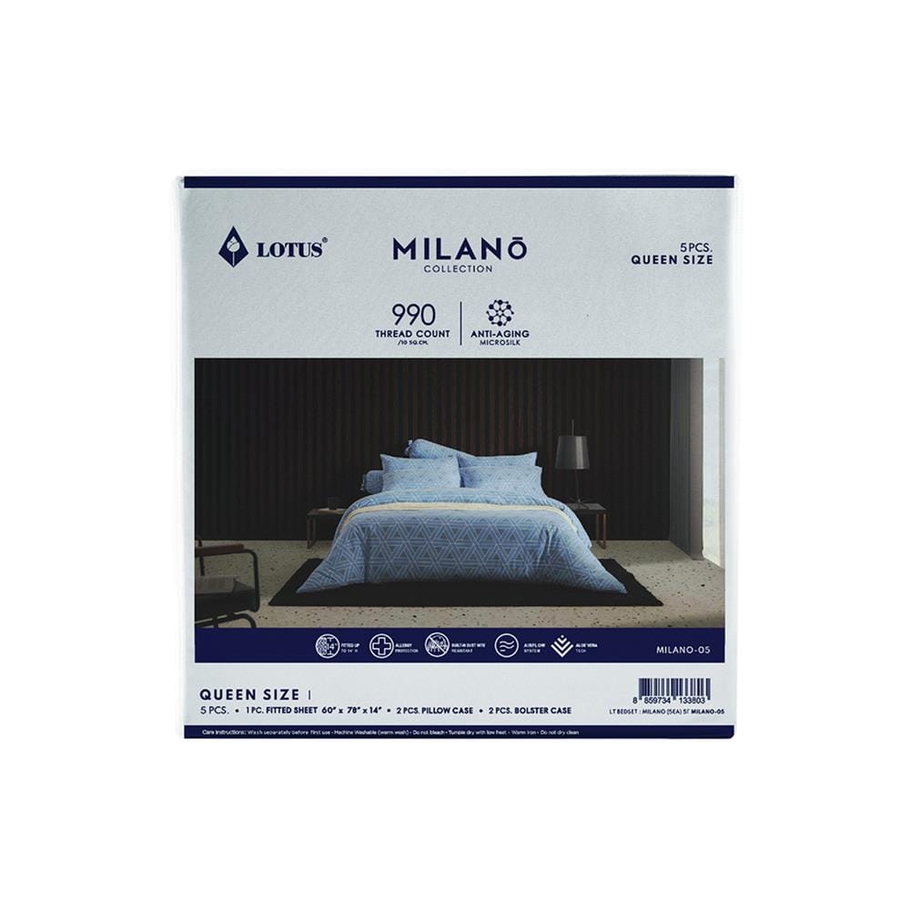 ชุดผ้าปูที่นอน 5 ฟุต 5 ชิ้น LOTUS MILANO 05