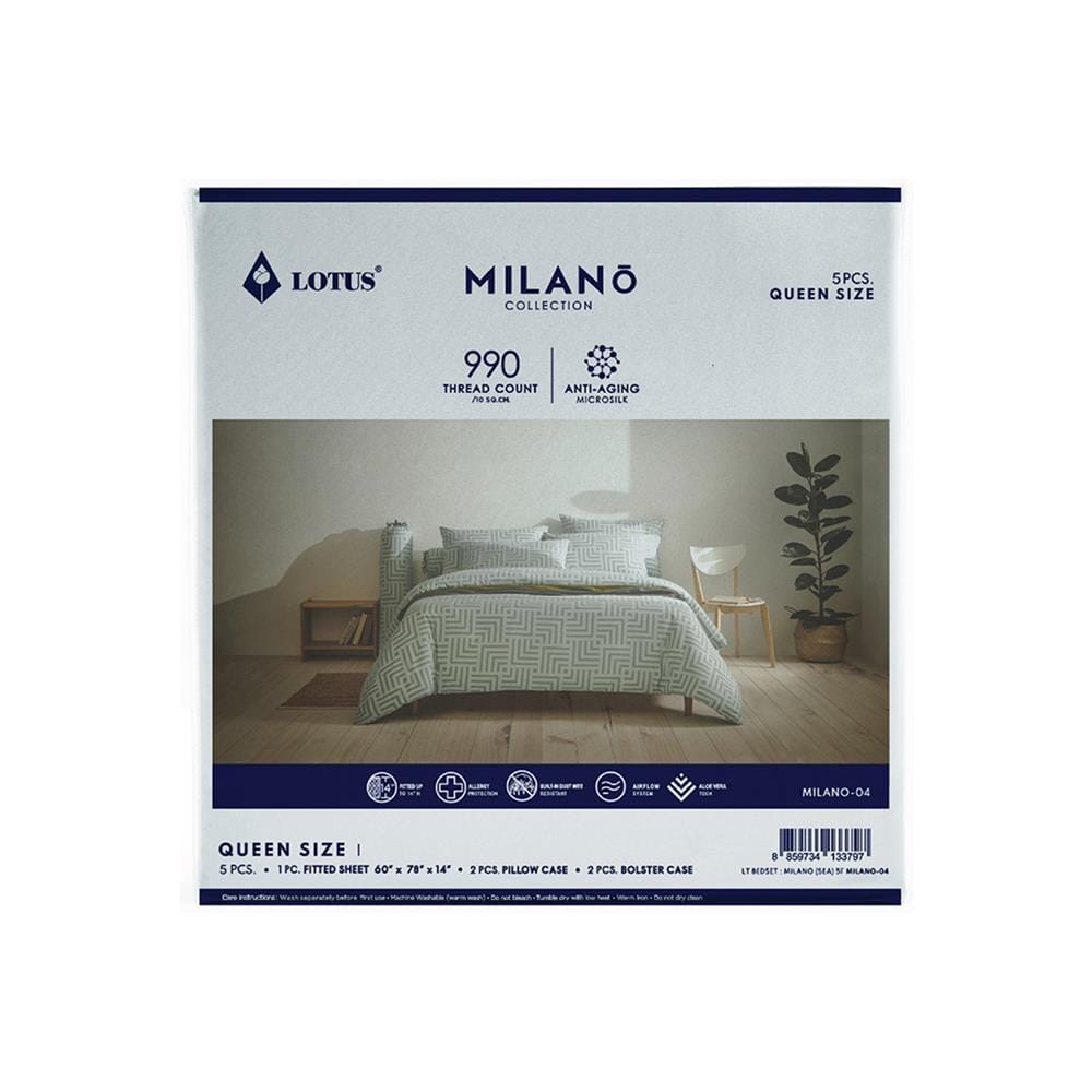 ชุดผ้าปูที่นอน 5 ฟุต 5 ชิ้น LOTUS MILANO 04