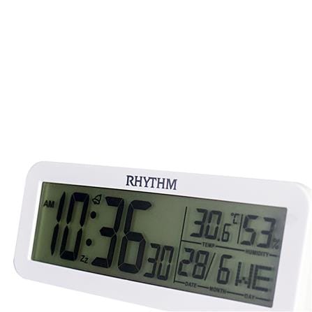 นาฬิกาดิจิทัล LED RHYTHM LCT107NR03 2X5.5 นิ้ว สีขาว_1