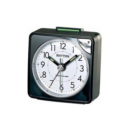 นาฬิกาตั้งโต๊ะพลาสติก RHYTHM CRE211NR02 2X2 นิ้ว สีดำ_0