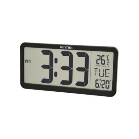 นาฬิกาดิจิทัล LED RHYTHM LCW017BR02 6X14 นิ้ว สีดำ_0