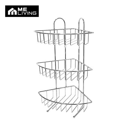 ชั้นเข้ามุมโครเมียม 3 ชั้น ทรงโค้ง ME LIVING CROMO 21x21x45 ซม._0